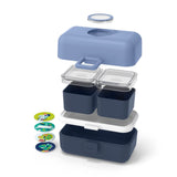 Monbento Lunchbox Bento-Box in Infinity Blue mit Einzelteilen