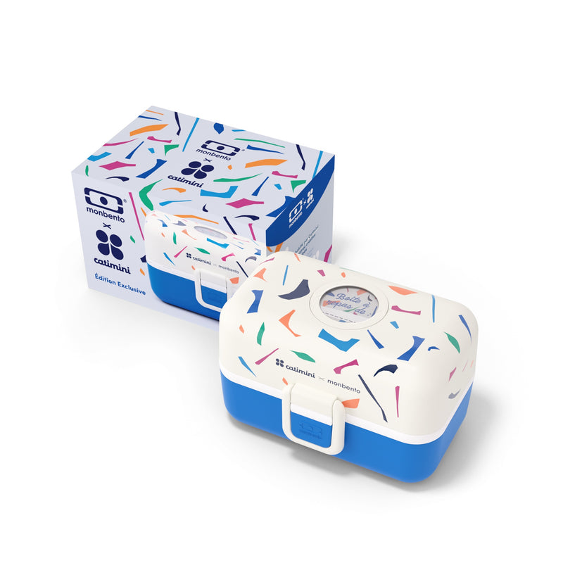 Monbento Lunchbox Bento Box_Catimini Blue Terrazzo_mit Verpackung