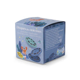 Verpackung für drei Drehscheiben der Kollektion „Les Aventures de Paulie" für Projektionsleuchten von Moulin Roty