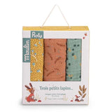 Mulltücher Trois Lapins von Moulin Roty_3er Set_Verpackung