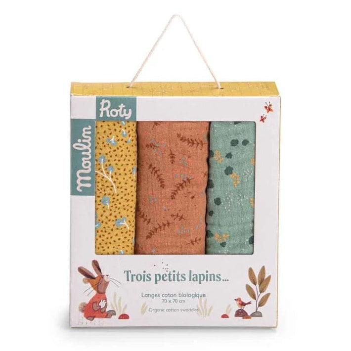Mulltücher Trois Lapins von Moulin Roty_3er Set_Verpackung