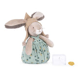 Spieluhr Kaninchen der Serie "Trois Lapins" von Moulin Roty mit herausgenommenem Spielwerk