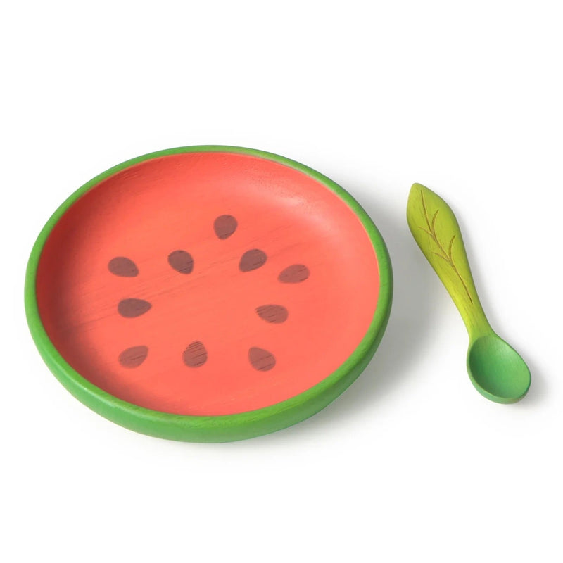 Holzteller und Löffel Wally the Watermelon von Oli&Carol