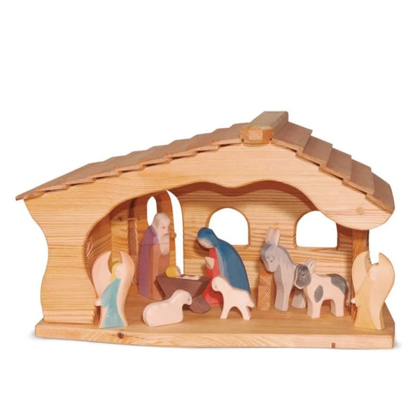 Ostheimer Krippe mit Holzfiguren