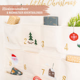 Adventskalender Wandteppich in beige-gold von Papierdrachen03