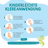 Papierdrachen 100+ Kindertattoos_Dinos, Monster, Drachen, Waldtiere_Anwendung