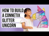 Video zum Bau eines Einhorns mit dem Glitter Unicorn Pack von Connetix