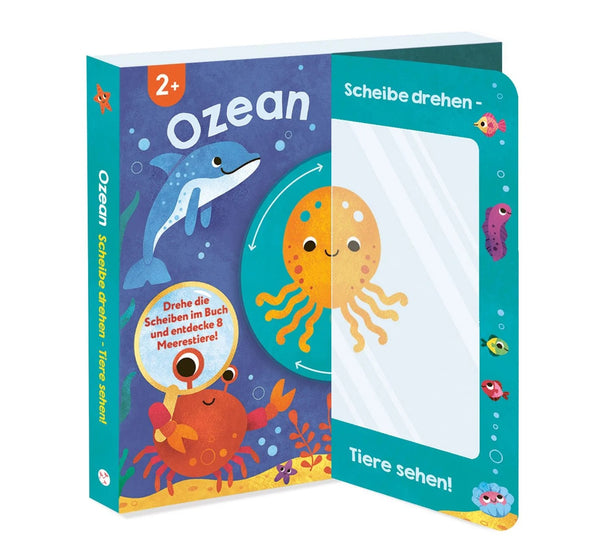 Scheibe drehen - Tiere sehen! Ozean von Lily Holland_Schwager & Steinlein Verlag_Buchcover