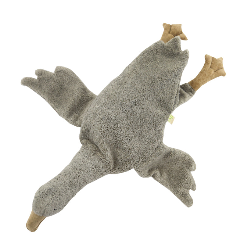 XL Kuscheltier & Wärmekissen | Große Gans grau