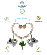 Gehäkelte Kinderwagen-Kette aus Bio-Baumwolle Koala Coco von Sindibaba_03