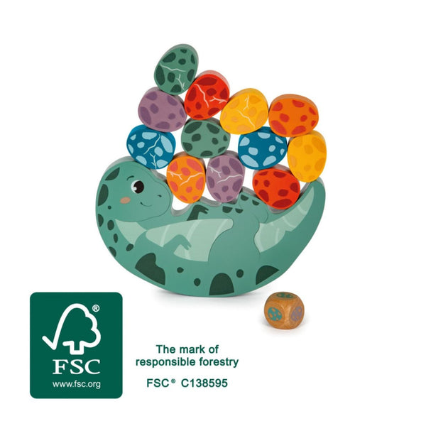 Balancierspiel Dino von small foot aus FSC-zertifiziertem Holz