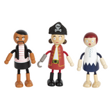 Drei Biegepuppen Piraten-Figuren von small foot