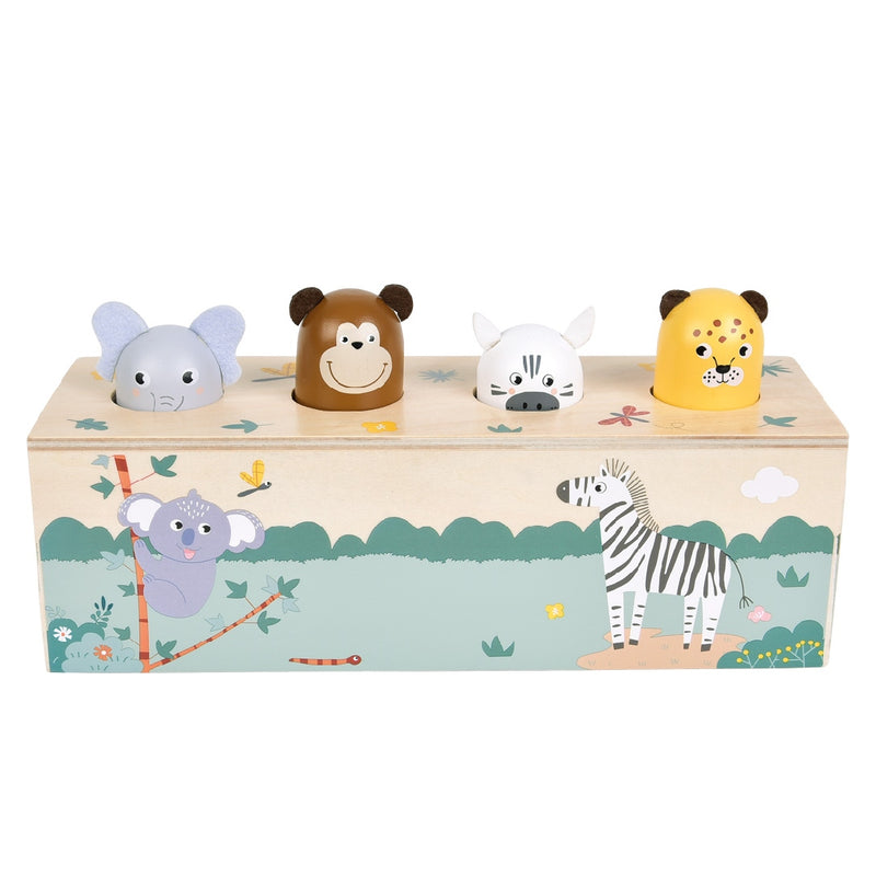 Drückspiel Tierlaute "Safari" von small foot in Frontalansicht