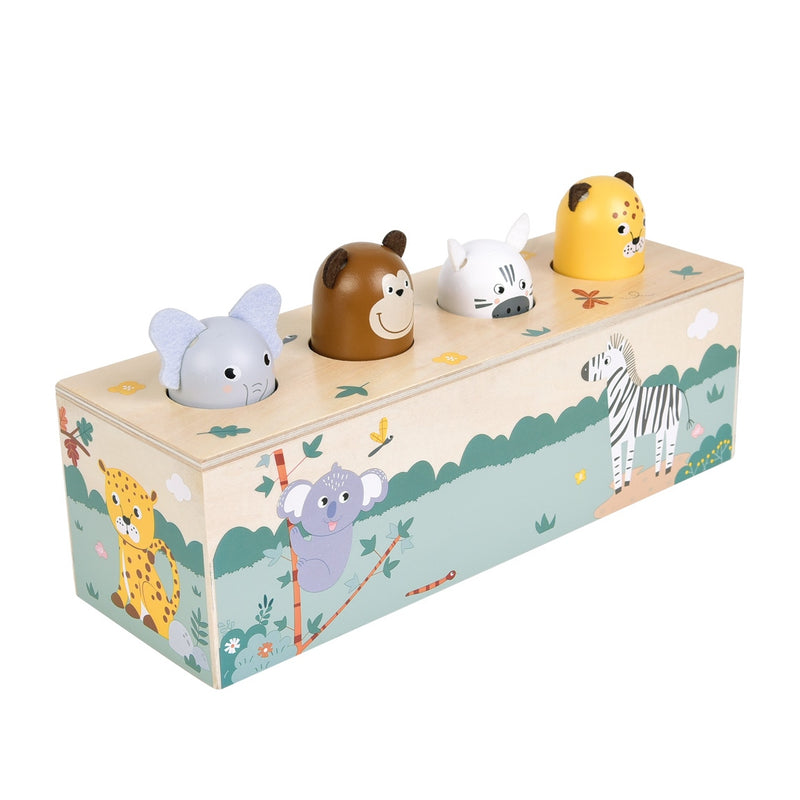 Drückspiel Tierlaute "Safari" von small foot in Schrägansicht