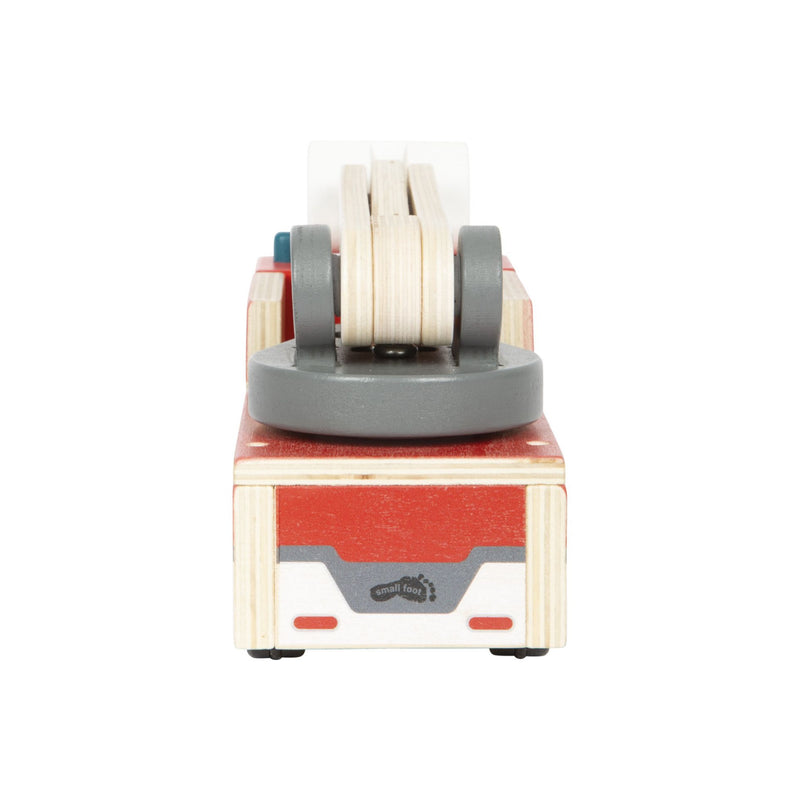 Feuerwehr mit Drehleiter von small foot in Ansicht von hinten