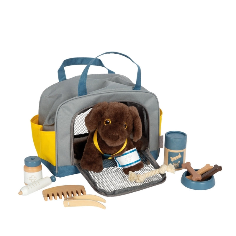 Hund mit Tasche und Pflege-Set von small foot