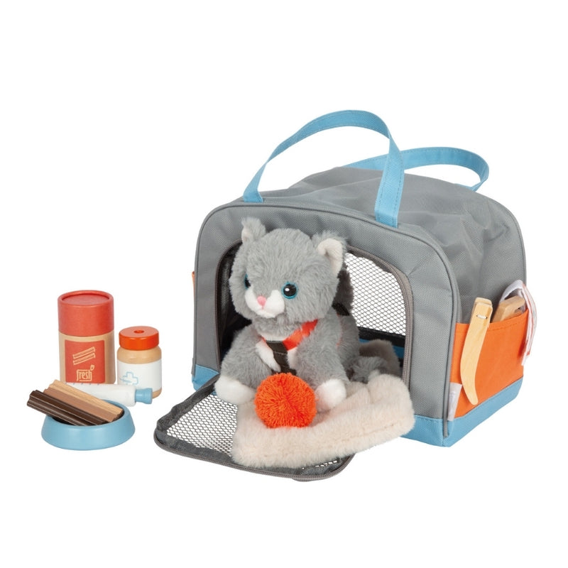 Katze mit Tasche und Pflege-Set von small foot