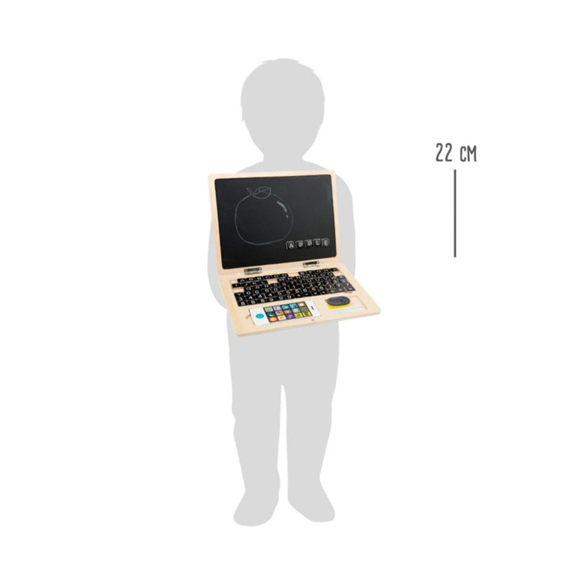 Größe von Holz-Laptop mit Magnettafel von small foot