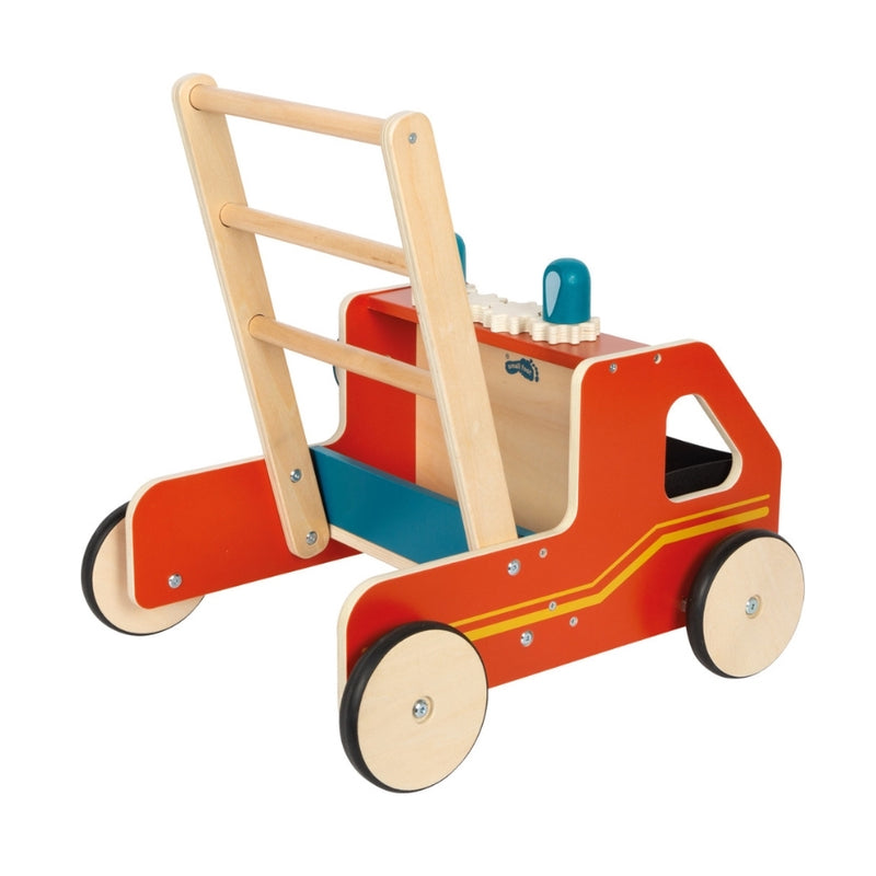 Lauflernwagen Feuerwehr von Small Foot von schräg hinten