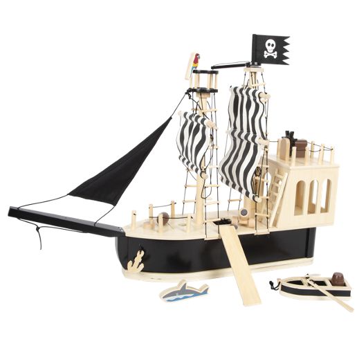Piratenschiff aus Holz von small foot Seitenansicht