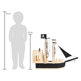Größen-Skizze von Piratenschiff aus Holz von small foot