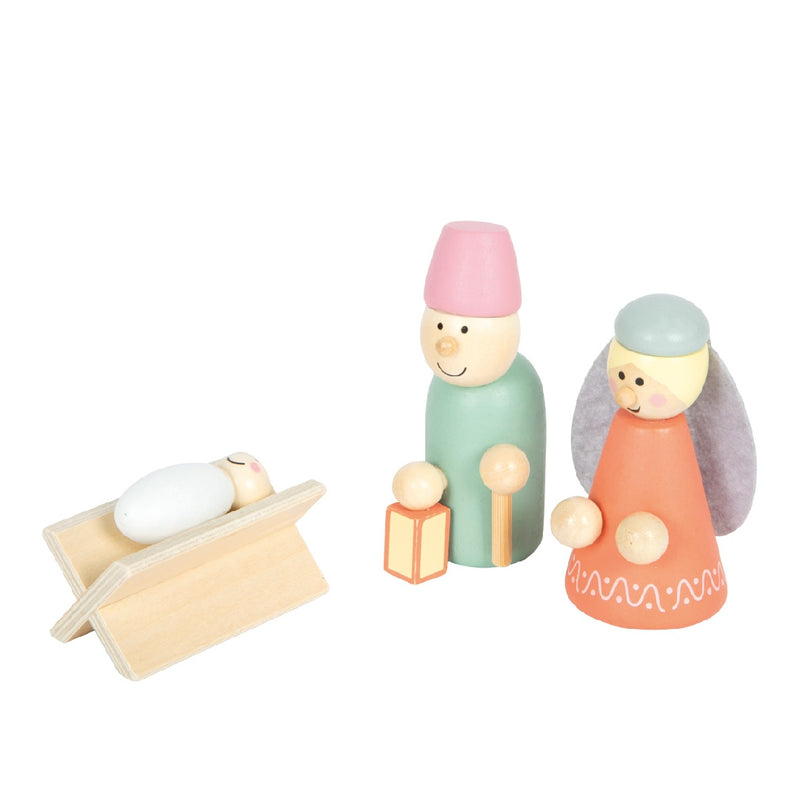 Josef und Maria mit Jesuskind von Holzkrippen-Spielset Weihnachtsgeschichte von small foot