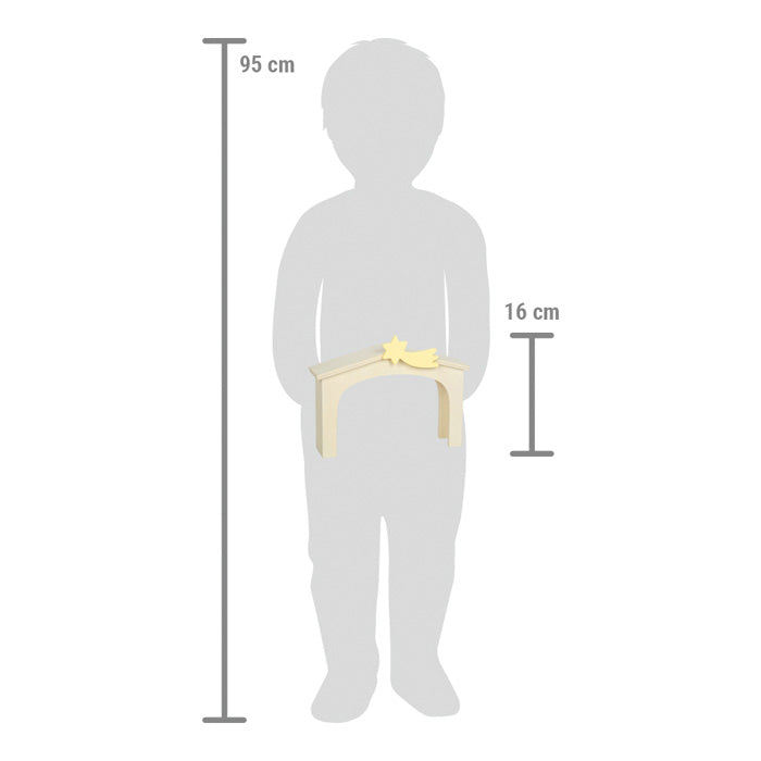 Größe von Holzkrippen Spielset Weihnachtsgeschichte von small foot