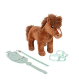 Spielset Pferd mit Stall und Zubehör mit brauner Tasche von small foot_15