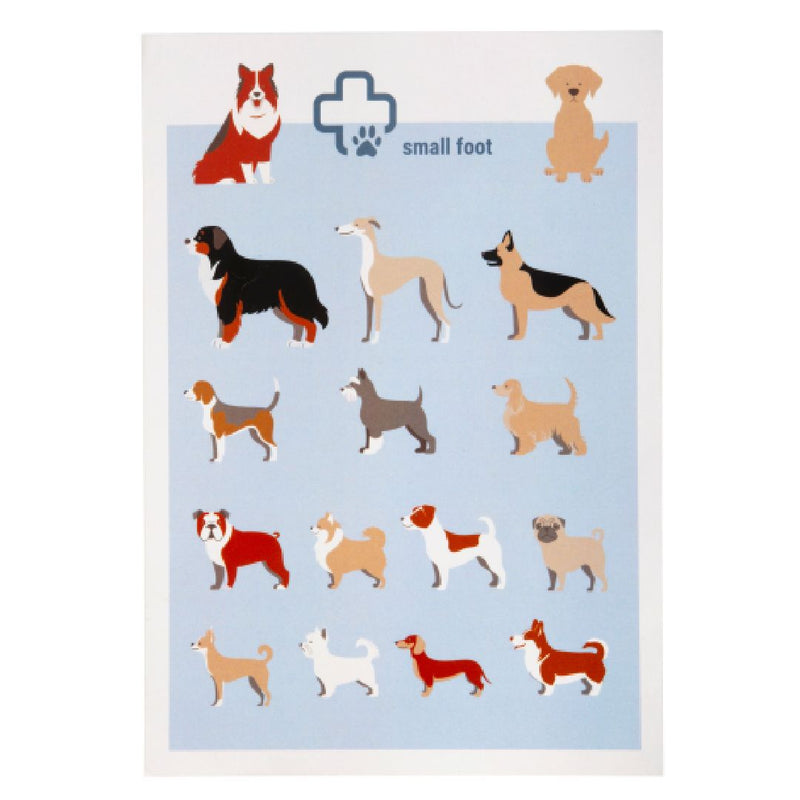 A5 Poster mit Hunden aus small foot Tierarzt-Tasche mit Hase und umfangreichem Tierarzt-Zubehör