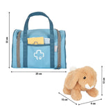 Größenangaben für small foot Tierarzt-Tasche mit Hase und umfangreichem Tierarzt-Zubehör