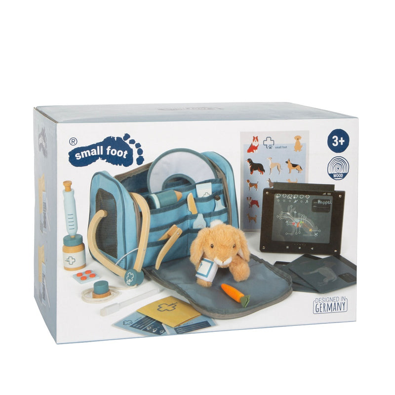 Verpackung von small foot Tierarzt-Tasche mit Hase und umfangreichem Tierarzt-Zubehör
