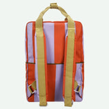 Großer Kinderrucksack Stripes | Campfire Orange & Dewy Lilac (8-12 Jahre) von Sticky Lemon_05