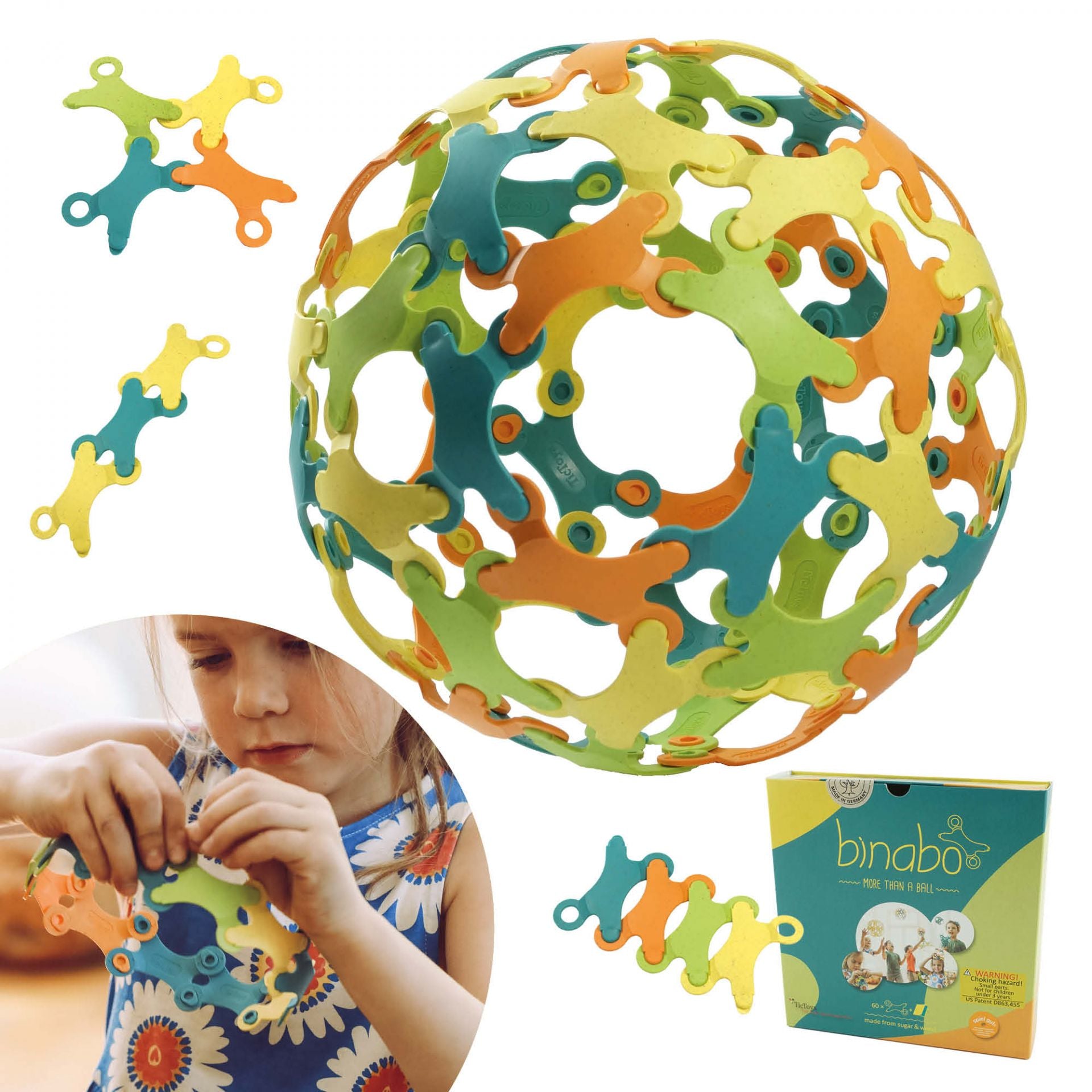 Binabo Konstruktionsspielzeug mit 60 bunten Chips von TicToys