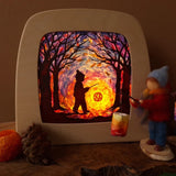 Toverlux DIY-Set St. Martin mit selbst gestalteter Silhouette in der beleuchteten Toverlux Lampe