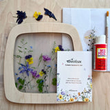 Toverlux DIY-Set Blumensilhouetten mit transparenten Blättern, Spezialkleber und Pinsel
