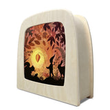 Toverlux Silhouette Kleine Laterne von Vogel Geluk in Seitenansicht