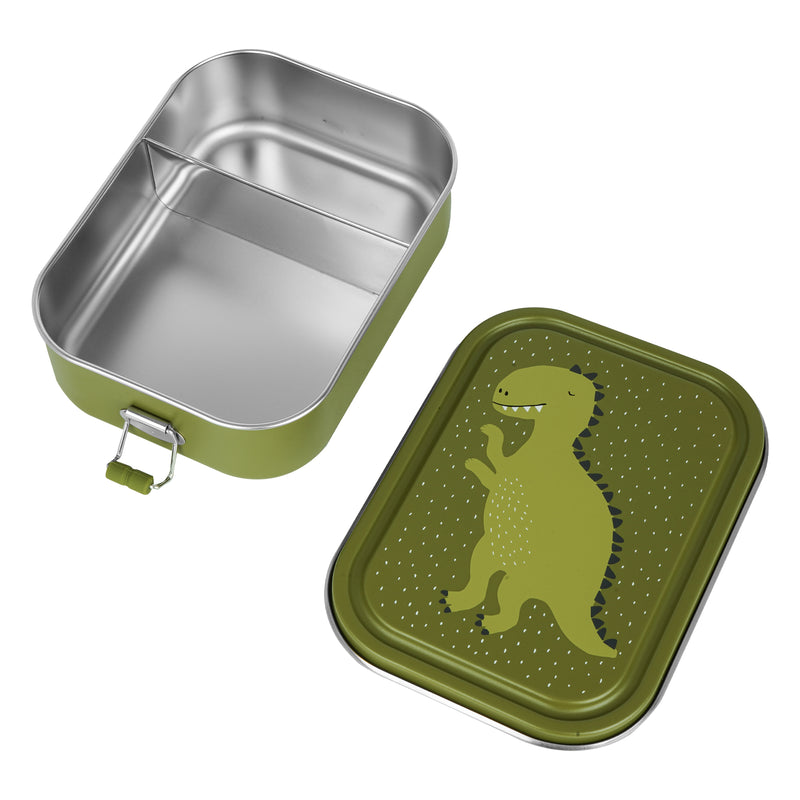 Unterseite und Deckel von großer Lunchbox Mr. Dino von Trixie