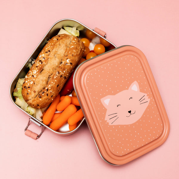 Kleine Lunchbox Mrs. Cat von Trixie befüllt