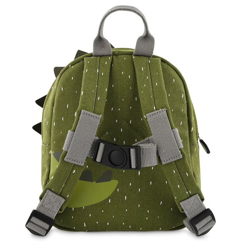 Kleiner Rucksack Mr. Dino von Trixie in Rückansicht