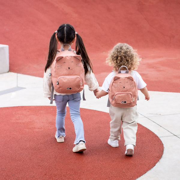 Kleiner Kinderrucksack Mrs. Cat aus Baumwolle