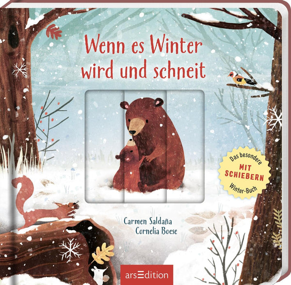 Wenn es Winter wird und schneit von Carmen Saldaña und Cornelia Boese_das besondere Winter-Buch mit Schiebern_arsedition_Buchcover