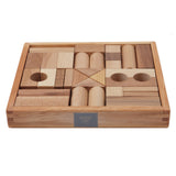 30 naturfarbene Holz-Bauklötze von Wooden Story in edler Holzbox