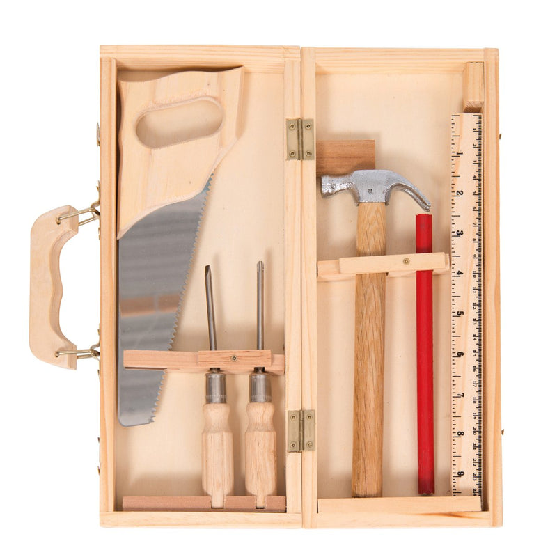 Werkzeugkasten aus Holz mit 6 Werkzeugen für Kinder von Moulin Roty_Innenansicht