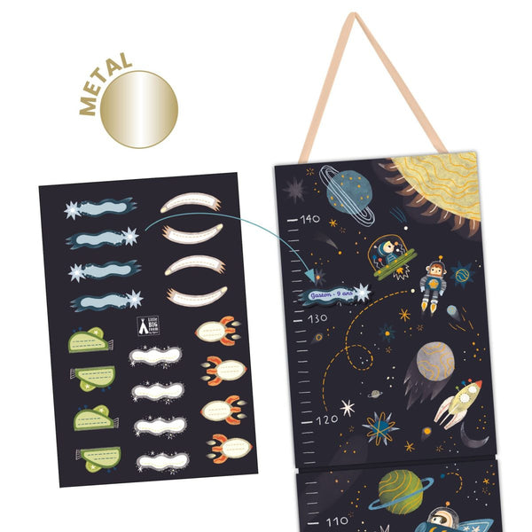 Messlatte Weltraum fürs Kinderzimmer von Djeco_Detailansicht Sticker