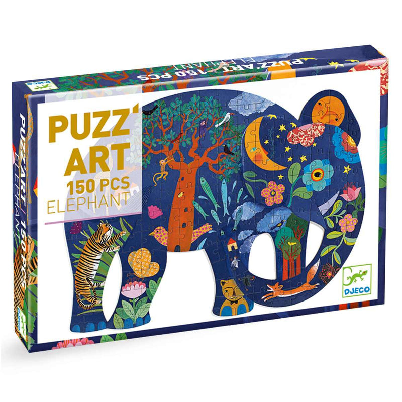 Kunstpuzzle Elefant mit 150 Teilen von Djeco_Verpackung