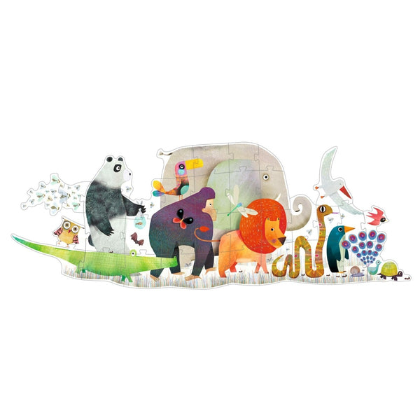 Riesenpuzzle "Tierparade" mit 36 Teilen von Djeco 