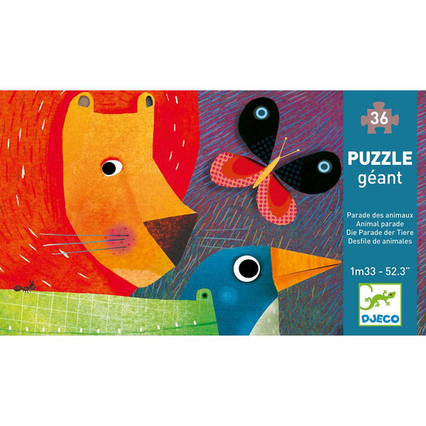 Riesenpuzzle "Tierparade" mit 36 Teilen von Djeco_Verpackung