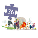 Riesenpuzzle "Tierparade" mit 36 Teilen von Djeco_Detailansicht
