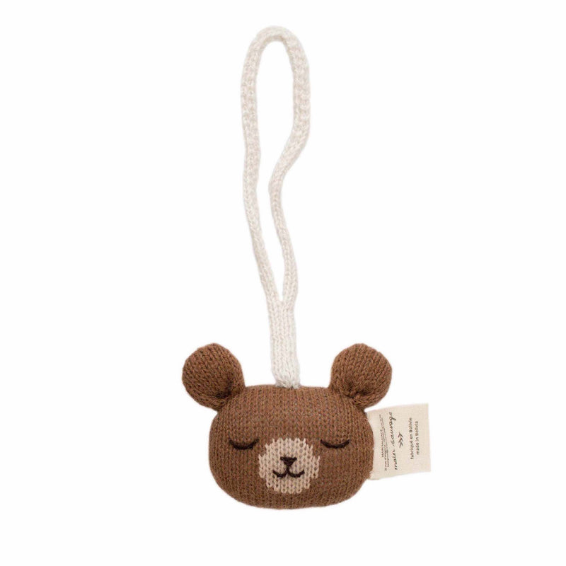 Hänge-Rassel "Teddy" aus Alpakawolle für Babys von Main Sauvage