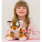 Kuscheltier Tiger von Teddy Hermann_32 cm_Tiger mit Kind